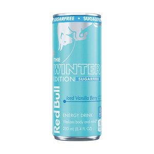 Red Bull Energy Drink Sugar Free Winter Iced Vanilla Berry Edition 8 oz.