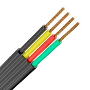 10/3 Flat Submersible Pump Cable w/ Ground (500 ft.)