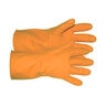 Flocked Lined Orange Latex Glove Large