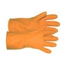 Flocked Lined Orange Latex Glove Medium