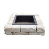 Lee BP Rosetta Kodah Fire Pit Square Ridgestone 51 in. x 12 in. with Steel Insert