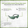 Safety Glasses NSX Turbo Black Gray Lens (Meets ANSI Z87.1 - 2015)