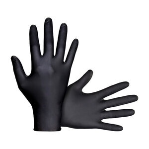 SAS Raven Glove Disposable 7mil. Nitrile Powder-free Textured Black XX-Large 100-box