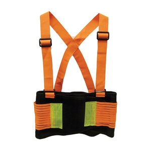 SAS Deluxe Back Support Hi-Viz Belt Orange Medium (32 in. - 38 in.)