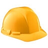 Hard Hat w/ Ratchet Suspension - Yellow (Complies w/ ANSI Z89.1, Type 1, Class G, E, & C)