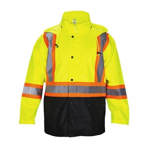 Rainsuit Jacket Yellow w/ 2 in. Reflective Contrasting Trim Medium (ANSI/ISEA Class 2 Compliant)