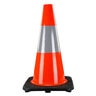 Traffic Safety Cone Orange w/ Reflective Bars 18 in.