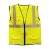 Safety Vest Surveyor's ANSI/ISEA 107 Class 2 Compliant Yellow X-Large w/2 in. Wide Silver Reflective Tape (Meets ANSI/ISEA 107)