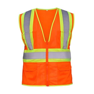 Safety Vest Class 2 Two Tone 2 in. Reflective Tape Orange XX-Large (ANSI/ISEA 107 Class 2 Compliant)