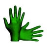 SAS Raven Extra Strength Disposable Gloves Powder Free Nitrile Green X-Large