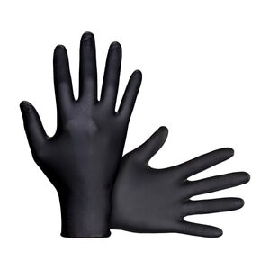 SAS Derma-Tuff Disposable Nitrile Gloves Black 6 mil Medium 120/Box