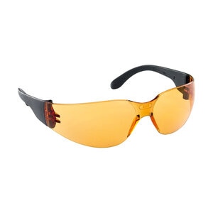 NSX Safety Glasses Black Temple Orange Lens Polybag