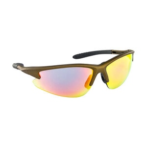 DB2 Safety Glasses Gold Frame Iridium Mirror Lens Polybag