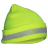 Knit Beanie, Hi-Viz Yellow w/ Reflective Knit Stripe - One Size Fits Most