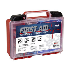 SAS 25 Person First Aid Kit Red