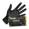 SAS Raven Gloves Disposable 7mil. Nitrile Powder Free Textured Black Large 100-box