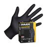 SAS Raven Glove Disposable 7mil. Nitrile Powder-free Textured Black Medium 100-box