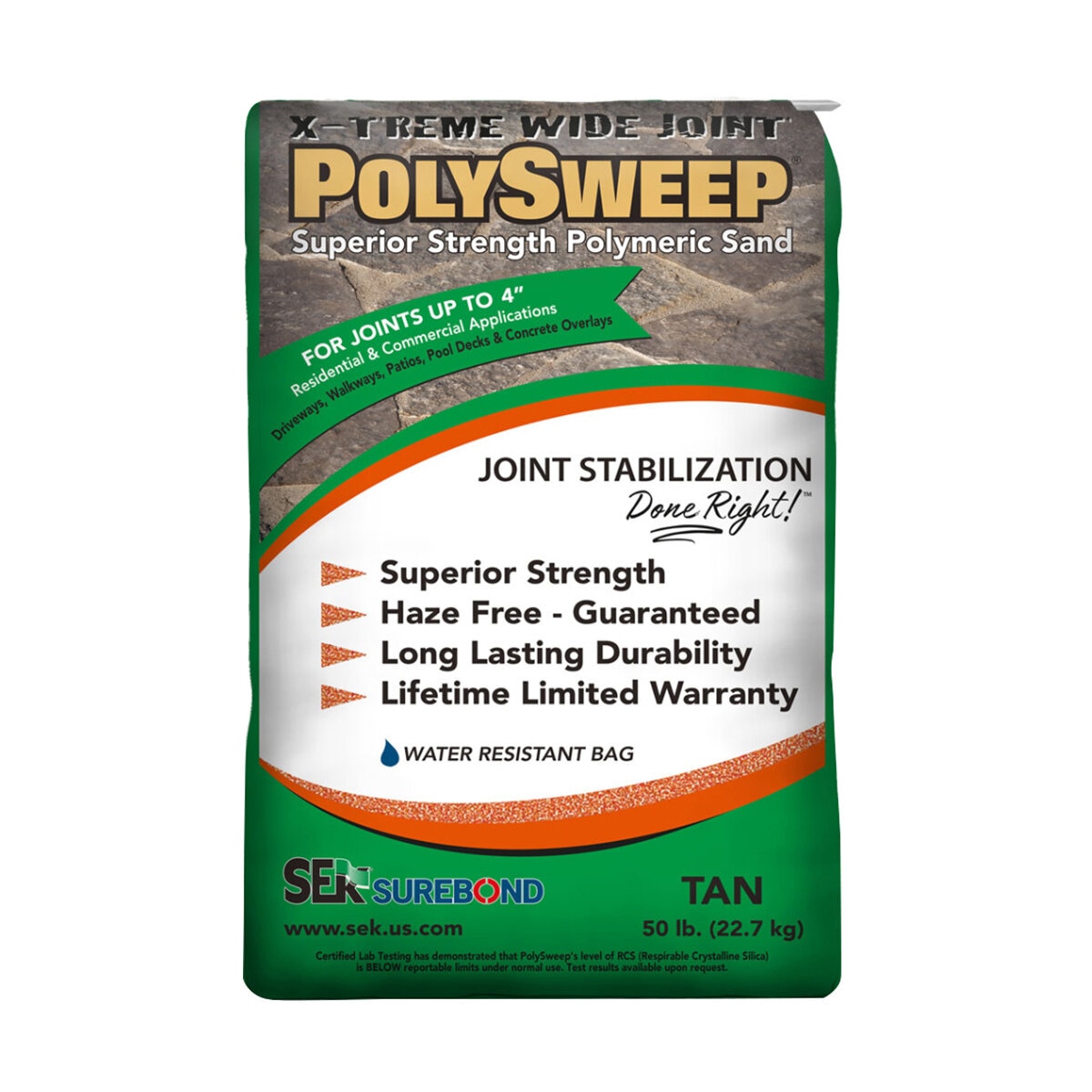 SEK Polysweep Sand X-Treme Wide Joint Fieldstone 50 lb. Bag | SiteOne US