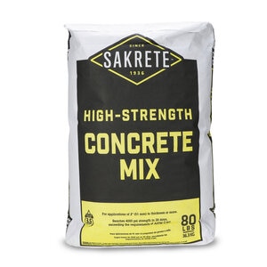 Sakrete 5000 Plus High Strength Concrete Mix 5,000 PSI 80 lb. Bag (42 bags/pallet)