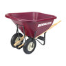 Scenic Road Wheelbarrow Dual Wheel 10 cu. ft. w/ Ribbed Tires