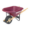 Scenic Road Stamped Steel Metal Wheelbarrow 6 cu. ft. w/ Turf Ture