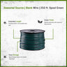 Seasonal Source Blank Wire 250' Spool Green