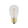 Prime Patio S14 Classic Series LED Bulb - Warm White 2700K Dimmable, 12V Low Voltage, Clear Glass, 1W Power Rating, 3-1/4 in. Height, Black Jacket