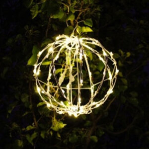 Seasonal Source 24" Folding Pre-Lit Sphere, Sun Warm White