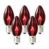 Seasonal Source C7 7W Transparent Red Triple Dipped Bulb