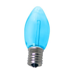 Seasonal Source C9 LED Filament Teal Bulb