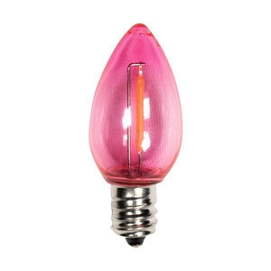 Seasonal Source C9 LED Filament Pink Bulb