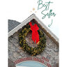 14 in. X 28 in. Outdoor Red Velvet Bow for 48 in. WREATHS