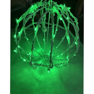 Seasonal Source 12 in. Folding Pre-Lit Sphere, Green 