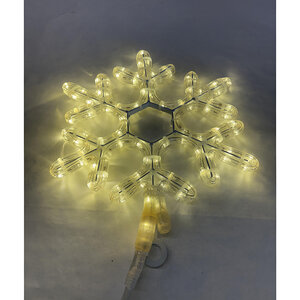 Seasonal Source 12 in. Snowflake Motif Warm White 