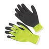 Rubber Coated Gloves Yellow Large Hang Tag Included