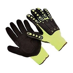 TPR Padded Back Hi-Vis Gloves X-Large Hang Tag Included