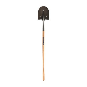 Seymour Forward Turned Step Rice Shovel 16 Gauge Solid Steel Rivet 48 in. Precision Lathe Turned Hardwood Handle