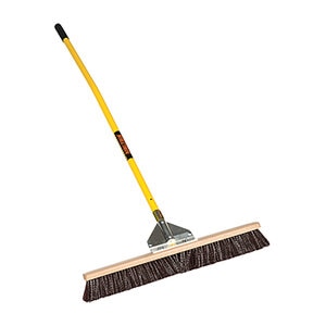 Seymour Structron Push Broom Medium Bristle Push Broom 24 in. w/ 60 in. Aluminum Handle