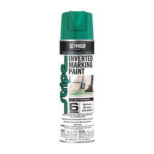 Seymour STRIPE Inverted Tip Marking Paint Waterbase Safety Green 20 oz.
