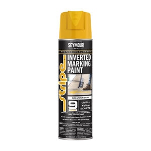 Seymour STRIPE Marking Paint Inverted Tip Solvent Base Utility Yellow 20 oz.