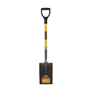 Structron garden spade, 29 in. yellow fiberglass handle, D-grip