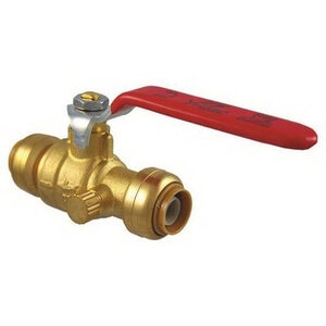 Sharkbite Push Ball Valve Lead Free Brass 3/4 in. with Drain