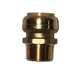 SharkBite Straight Male Push Connector Lead Free Brass 1 in. Push x MIPT
