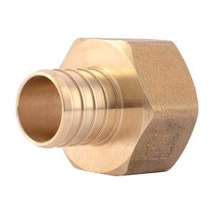 Brass Female Adapter Lead Free 1 in. PEX Barb x 1 in. Fipt