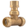 SharkBite Push Female Center Tee Lead Free Brass 1 in. Push x FIPT