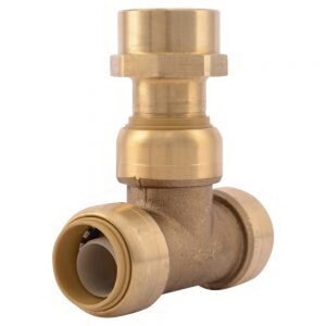SharkBite Push Female Center Tee Lead Free Brass 3/4 in. Push x FIPT