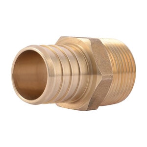 SharkBite Crimp Connector Brass Lead Free Barb 3/4 in. Mpt x 1 in. Cpl