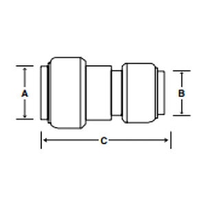 3/4 in. X 1/2 in. Reducing Coupling Sharkbit
