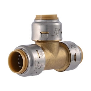 SharkBite Push Tee Lead Free Brass 1 in. Push