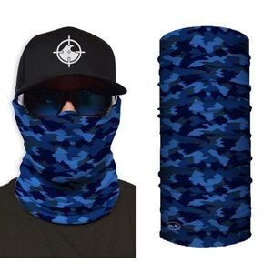 Shredneck BLUE CAMO Face Guard